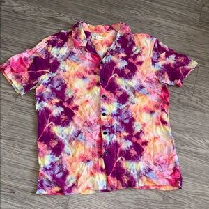 Pacsun Rust Camp Shirt multicolor Size M